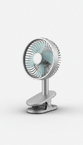 Clip fan with pebble silver coating